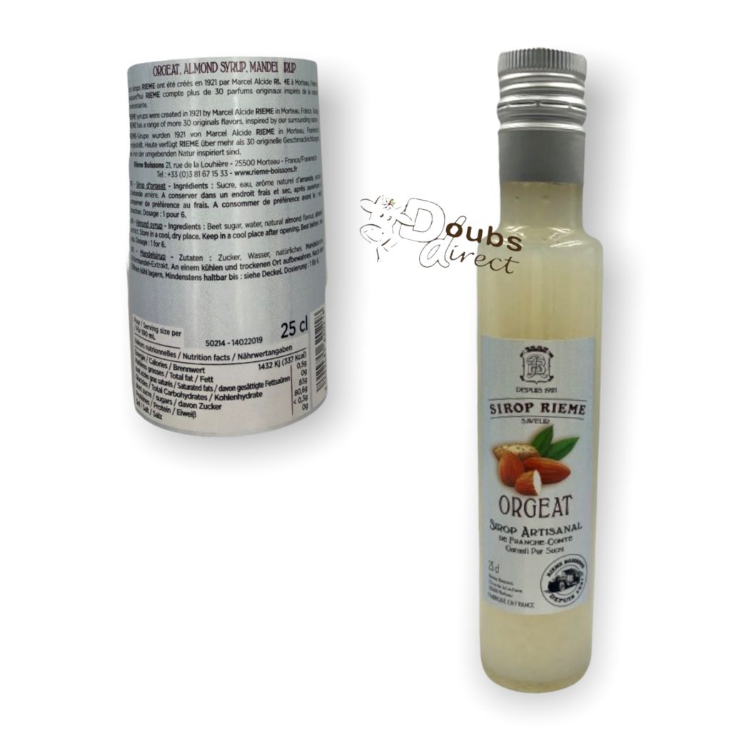 Sirop Rieme Sirop Rieme Orgeat 25cl - Doubs Direct