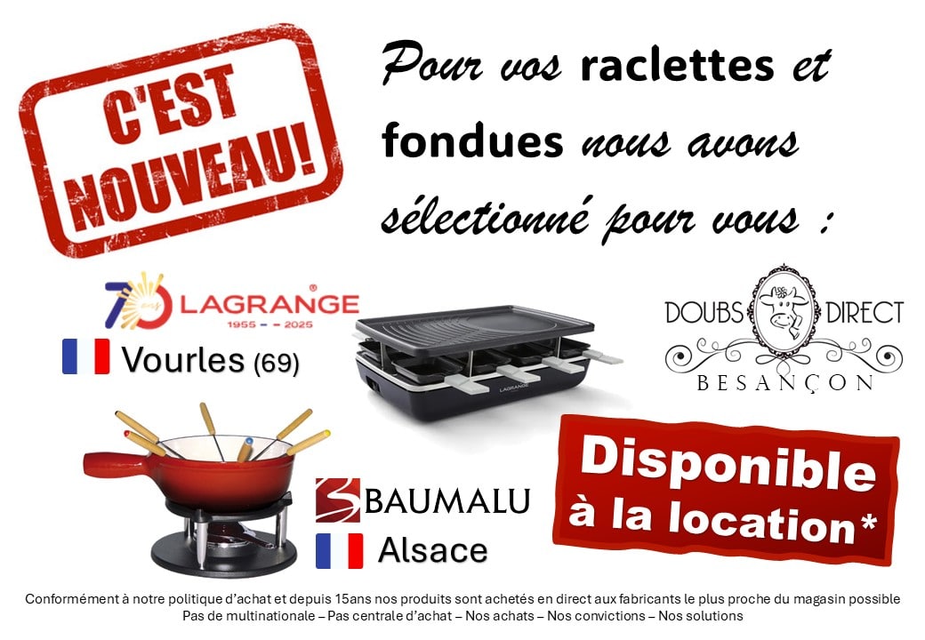 location raclette fondue Besançon