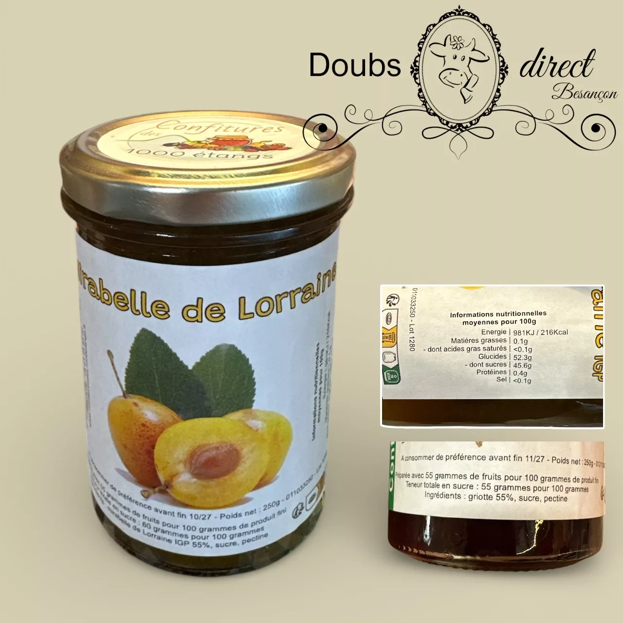 Confiture artisanale de mirabelle
